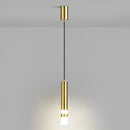 Lustre Pendente Cilindric em LED Pendente - 0005 YuDome Dourado Quente 