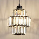 Lustre Pendente de Luxo Cristallo em Crystal K9 Conceito Preto 