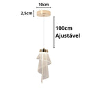 Lustre Pendente Flower LED 3 Tons para Sala Quarto e Cozinha