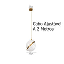 Lustre Pendente Luxuoso Moon Light em Led