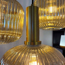 Lustre Pendente Luxuoso Retrô Glass Âmbar