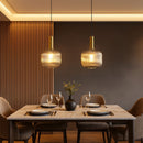 Lustre Pendente Luxuoso Retrô Glass Gray