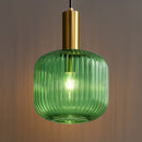 Lustre Pendente Luxuoso Retrô Glass Green
