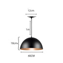 Lustre Pendente Meia Lua para Balcão Cozinha 40cm