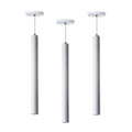 Lustre Pendente Tubo Cilindrico Lux (03 Unidades) Pendente - 0034 YuDome Branco 