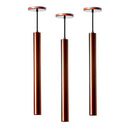 Lustre Pendente Tubo Cilindrico Lux (03 Unidades) Pendente - 0034 YuDome Cobre 