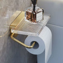 Porta Papel Higiênico de Parede com Prateleira Acrílica Lumière