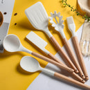 Utensílios de Silicone White Kitchen - 10 peças