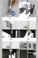 Torneira Dupla Fênix de Cozinha Curva 360°