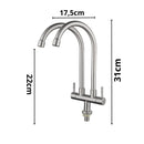 Torneira Dupla Fênix de Cozinha Curva 360°