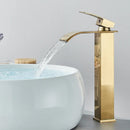 Torneira Monocomando Cascata Slim 27cm - Aço inoxidável e Água Quente e Fria TorneiraLavabo - 0020 Conceito Dourada 