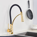 Torneira Móvel Chrome Pull Down ### Conceito Dourado 