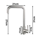 Torneira Square Line em Aço Inoxidável